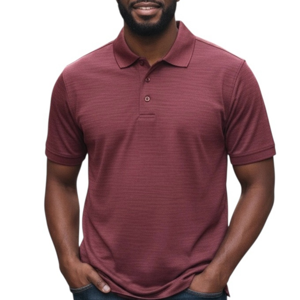 Croft & Barrow Men's Maroon Polo Shirt Sz  M